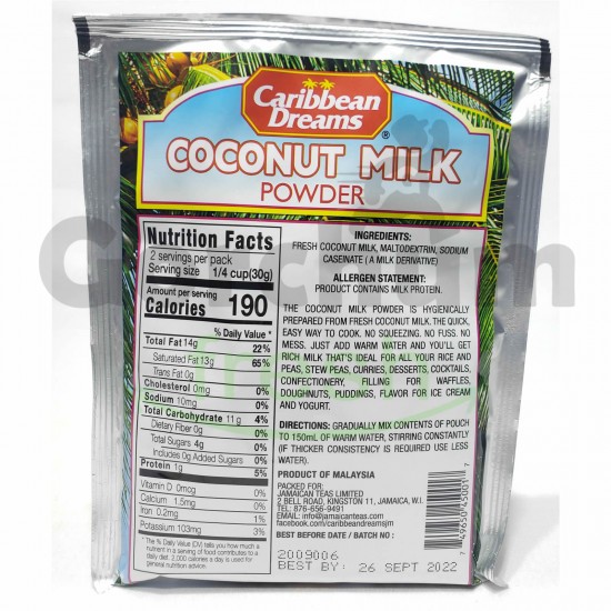 Caribbean Dreams Coconut Milk Powder 50g