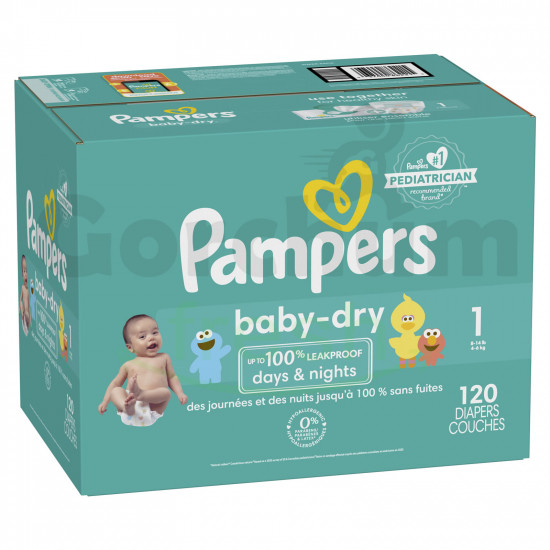 Pampers Baby Dry Stage 1 120 Diapers 