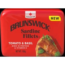 Brunswick Sardine Fillets With Tomato & Basil 106G
