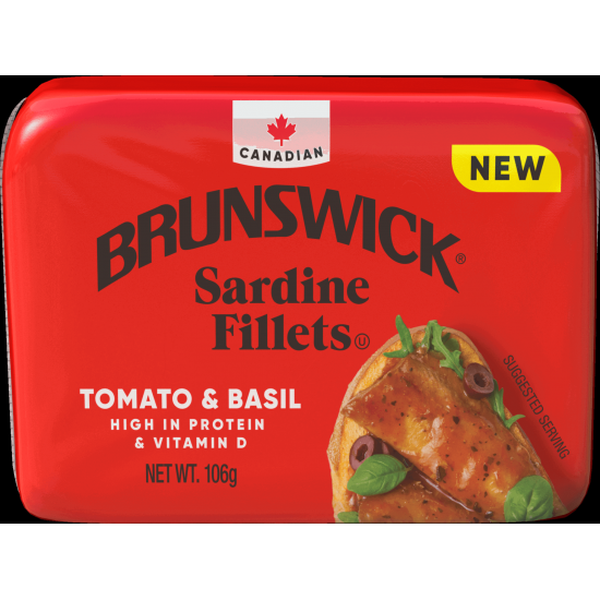 Brunswick Sardine Fillets With Tomato & Basil 106G