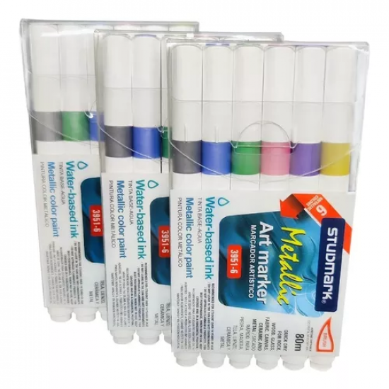 Studmark Metallic Art Marker 80m 6pc