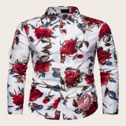 Men All Over Floral Print Shirt (S)