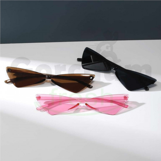 3 Pairs Tinted Lens Rimless Sunglasses 