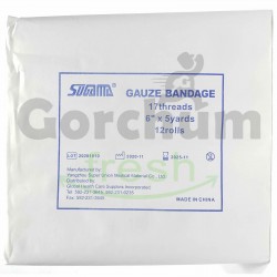 Sugama Gauze Bandage 6" x 5 yards 12 rolls