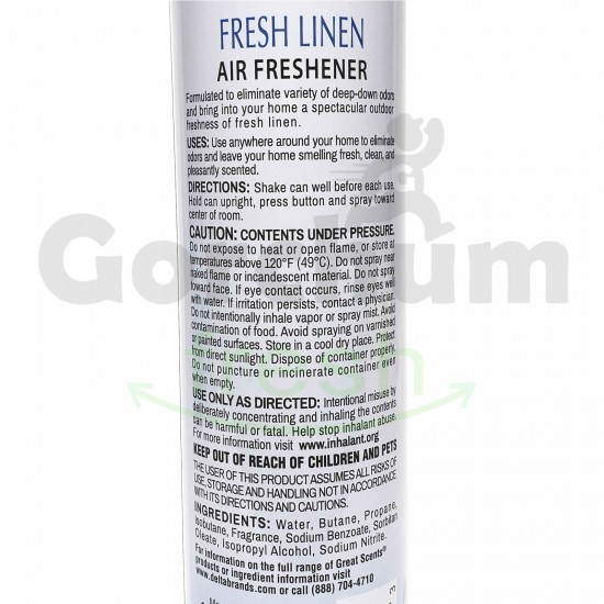 GreatScents Fresh Linen 6 In 1 Air Freshener 9oz