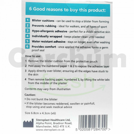 Steroplast 6 Blister Cushions