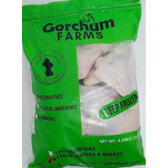 Gorchum Chicken Leg Quarters 10 lbs x 10 bags