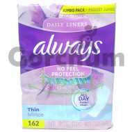 Always Daily Liners 162 Thin Liners