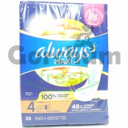 Always Maxi Over Night Size 4 28 Pads