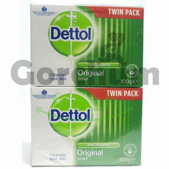 Dettol Anti-Bacterial Orignal Soap Twin Pack 100g