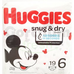 Huggies Snug & Dry Diapers Mickey Mouse Stage 6 19 Diapers