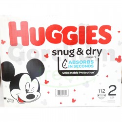Huggies Snug & Dry Diapers Mickey Mouse Stage 2 112 Diapers