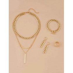 Chain Design Drop Jewelry Set